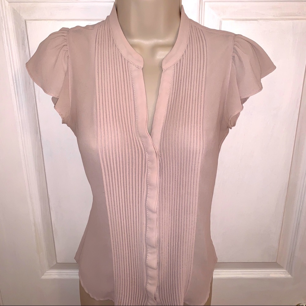 H&M BEIGE BLOUSE SIZE 4